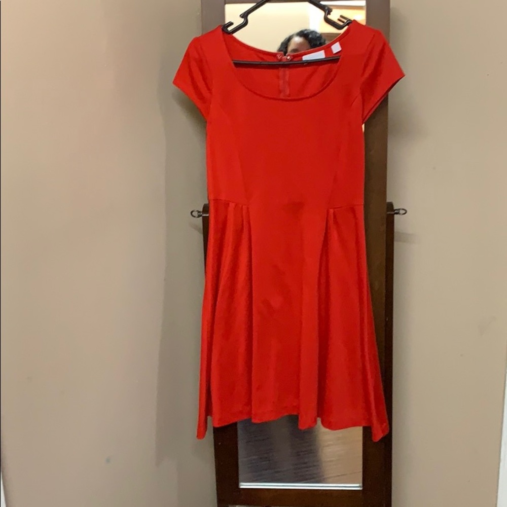 Fit and Flare Red Dress Small 6